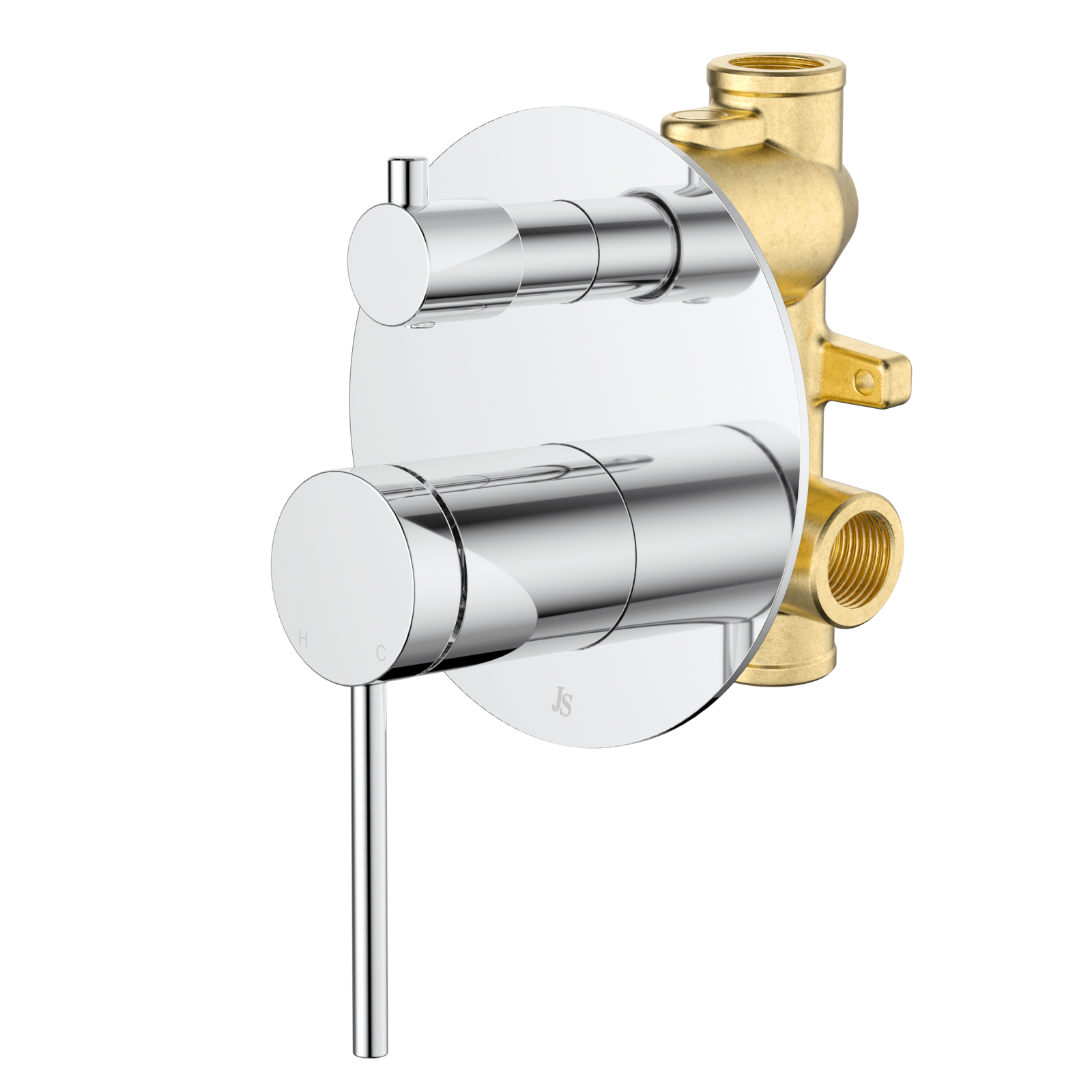 Johnson Suisse Venezia Shower Mixer with Diverter Kit - Chrome