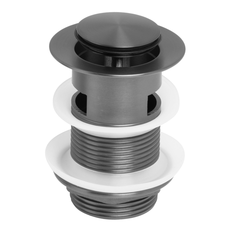 Johnson Suisse Pop-Up Plug & Waste 32mm with Overflow - Gun Metal