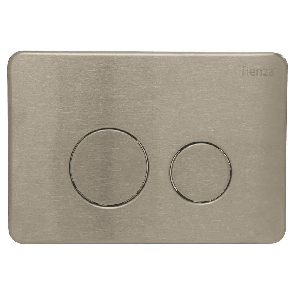 Fienza Fienza R&T Round Button Flush Plate - Brushed Nickel