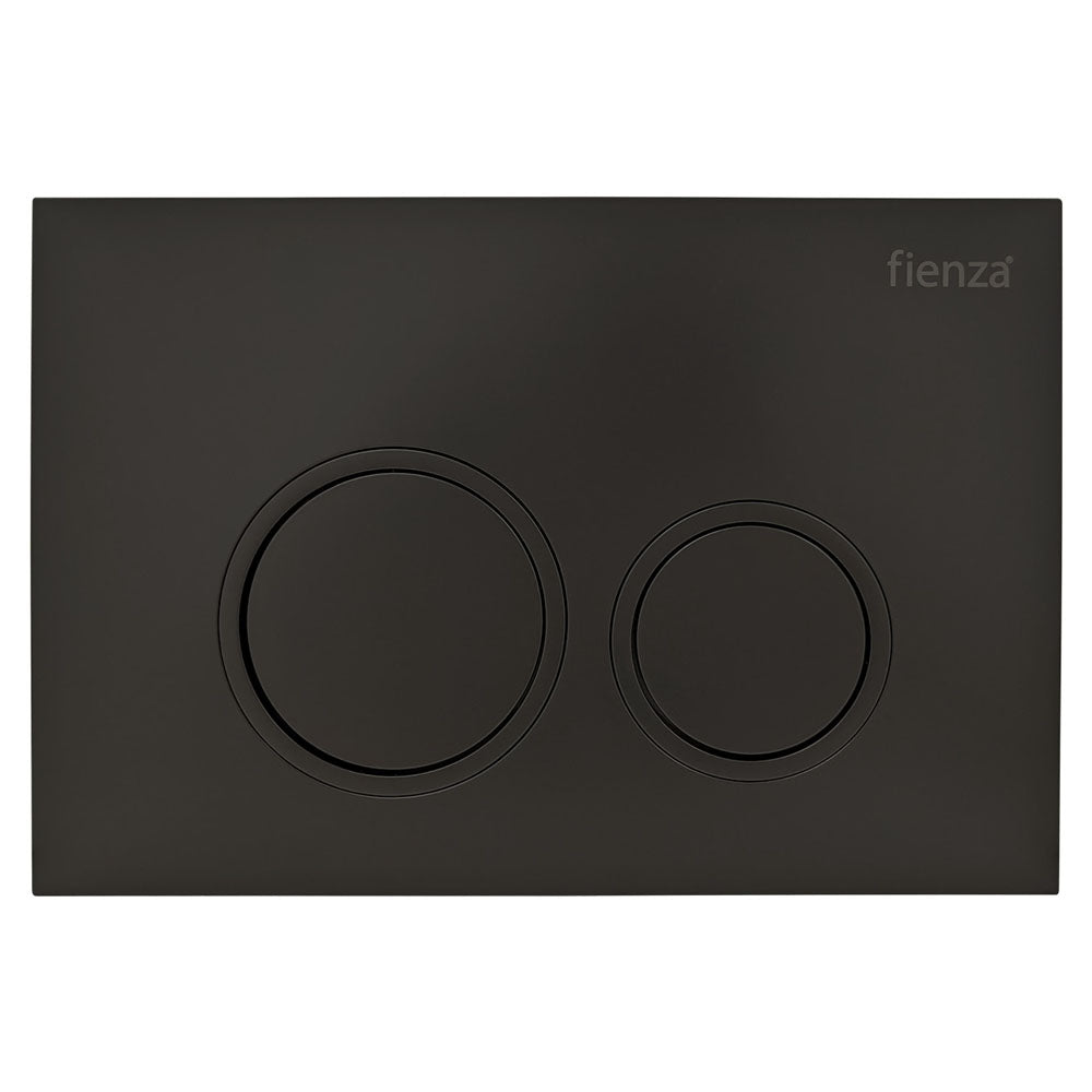 Fienza Fienza R&T Round Button Flush Plate - Matte Black