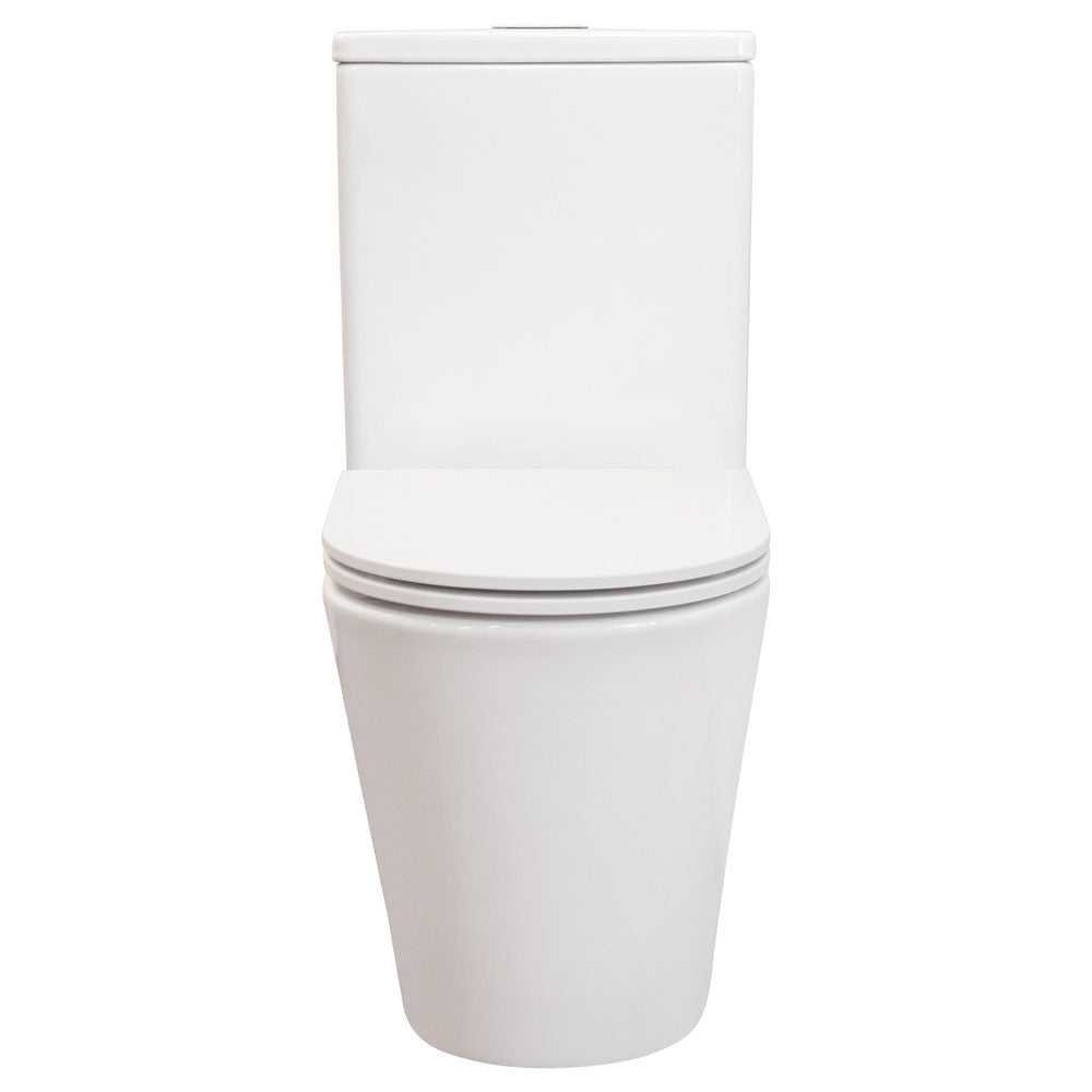 Fienza Isabella Back-to-Wall Toilet Suite, Gloss White with Slim Seat