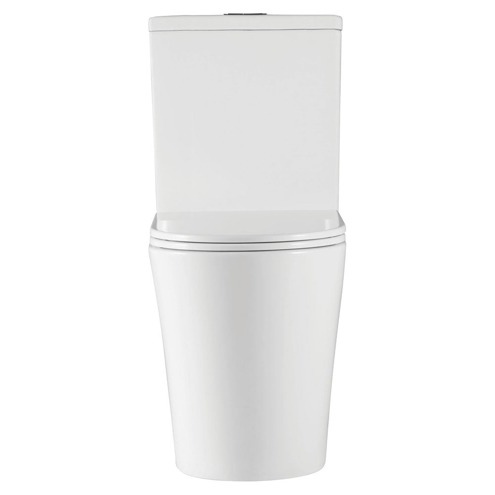 Fienza Kaya Tornado Flush Back-to-Wall Toilet Suite, Gloss White with Slim Seat