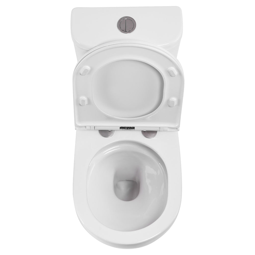 Fienza Petra Close-Coupled Toilet Suite, Right Skew Trap, Gloss White