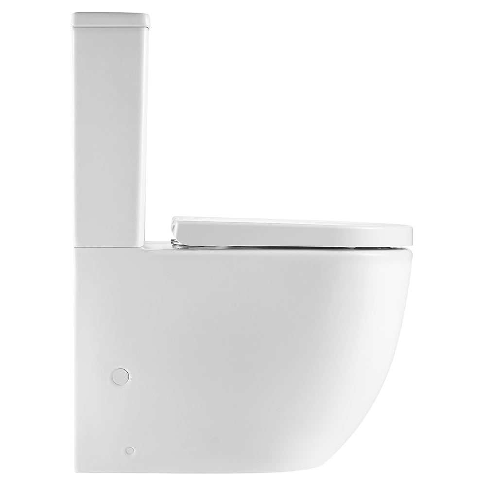 Fienza Joli Tornado Flush Back-to-Wall Toilet Suite, Gloss White