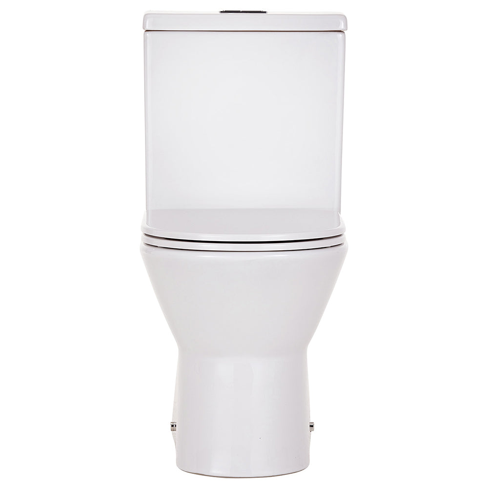 Fienza Escola Back-to-Wall Toilet Suite, Gloss White with Slim Seat