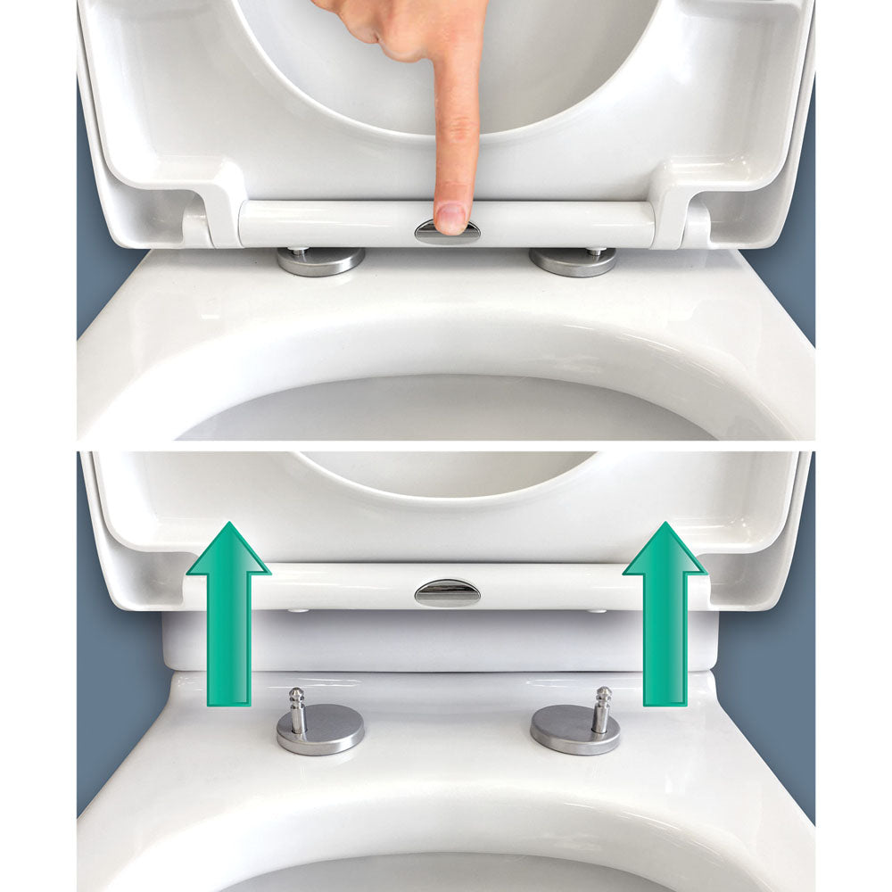 Fienza Escola Back-to-Wall Toilet Suite, Gloss White