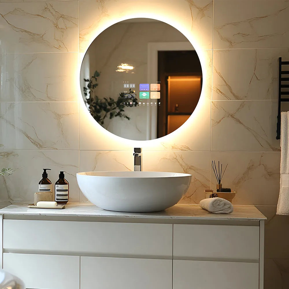 Litecon Aura Series A1 Round Smart Mirror with Touch Display