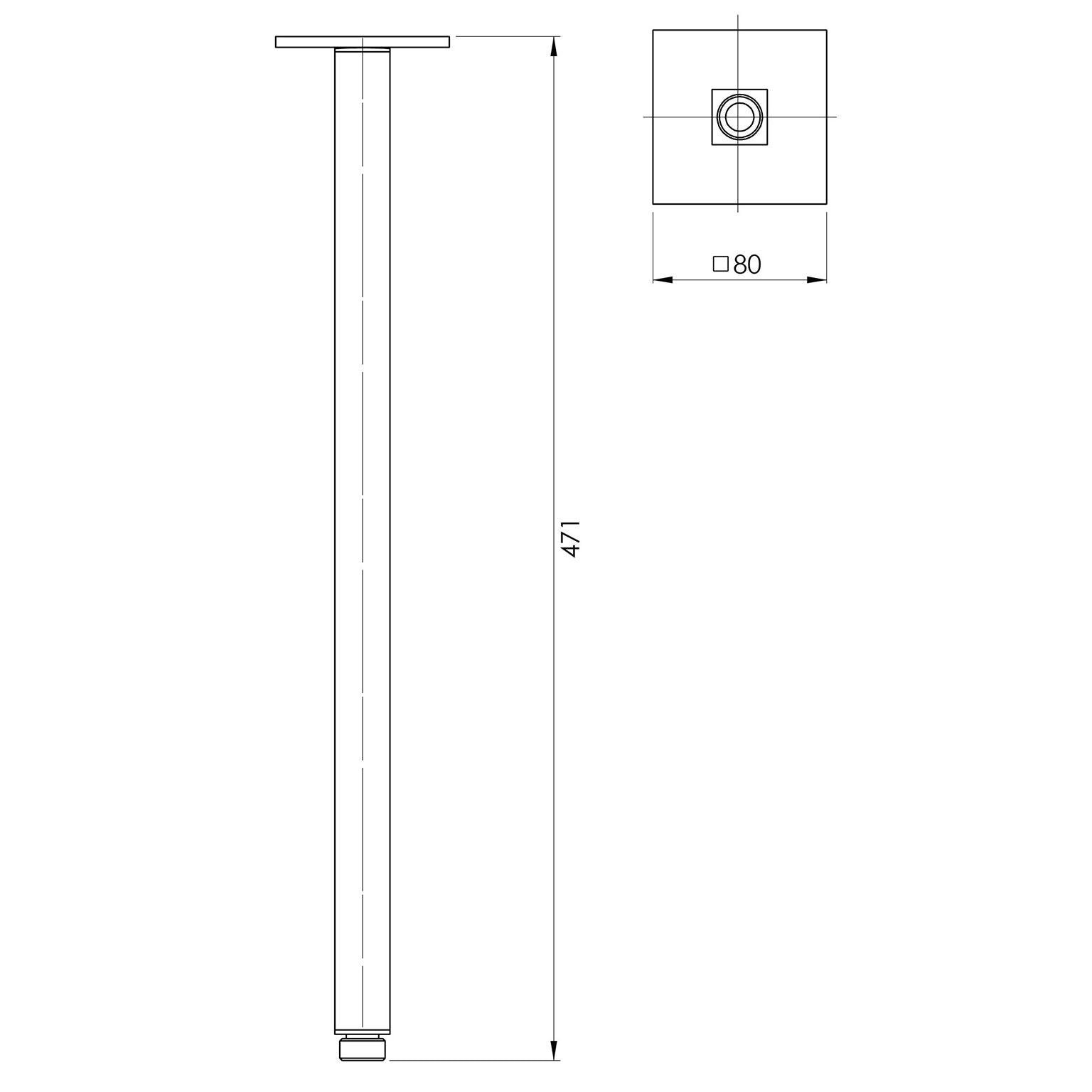 Phoenix Lexi Ceiling Arm 450mm