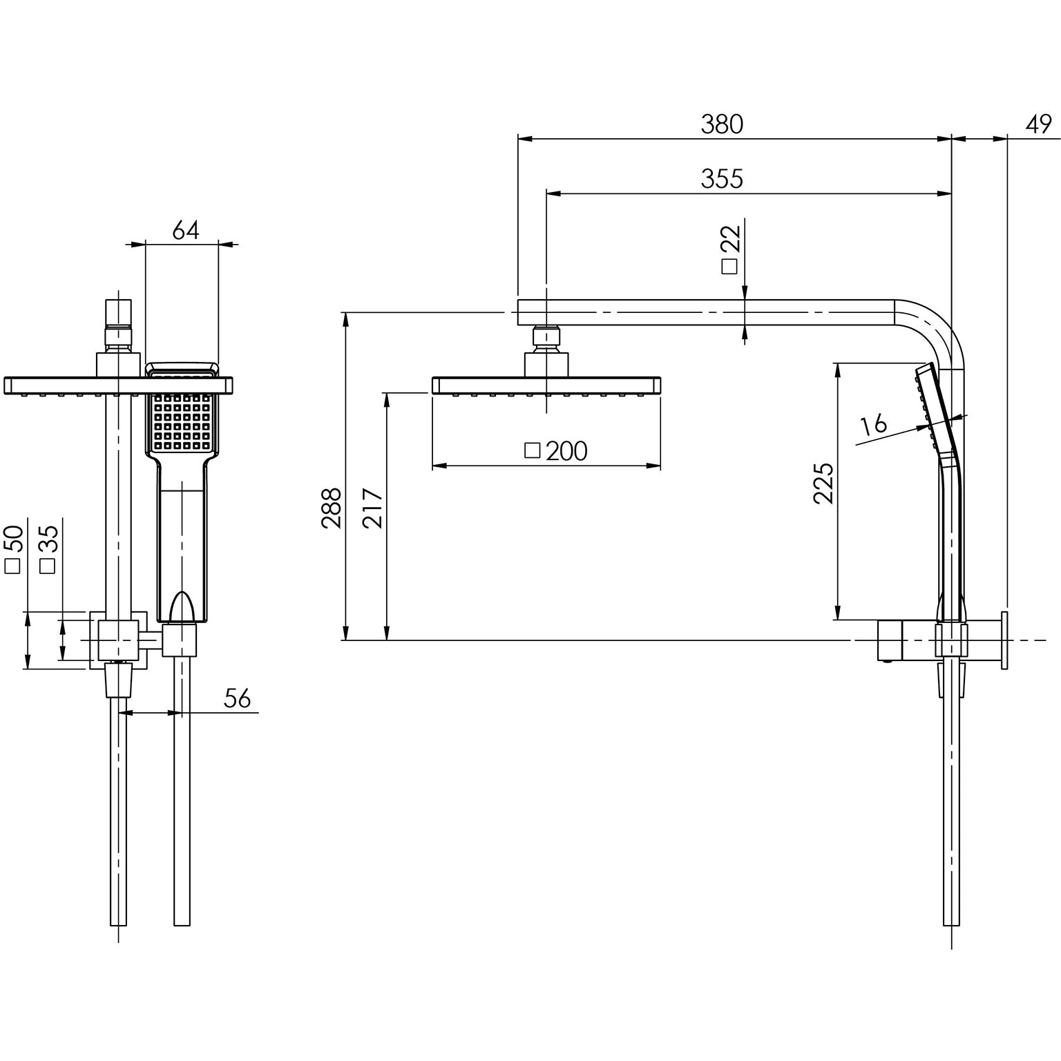 Phoenix Lexi Compact Twin Shower