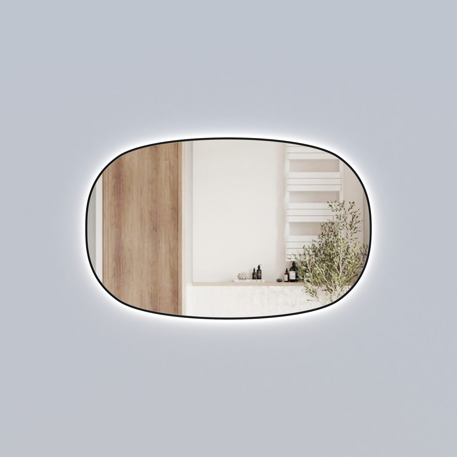 Aulic Valmont Horizontal LED Mirror 1100 x 700mm Matte Black