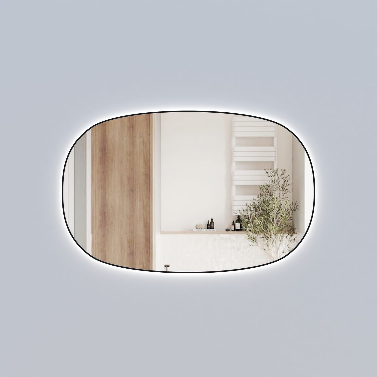 Aulic Valmont Horizontal LED Mirror 1400 x 900mm Matte Black