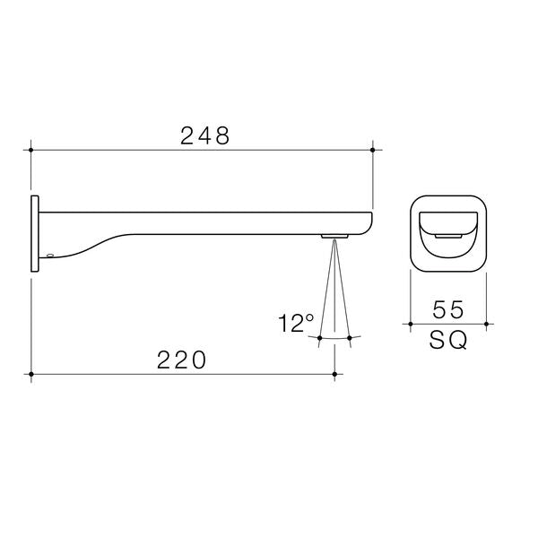 Caroma Luna® II Basin/Bath Outlet 220mm