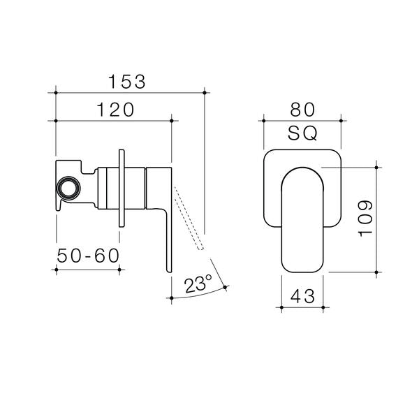 Caroma Luna® II EasySwitch Bath/Shower Mixer (Complete Kit)