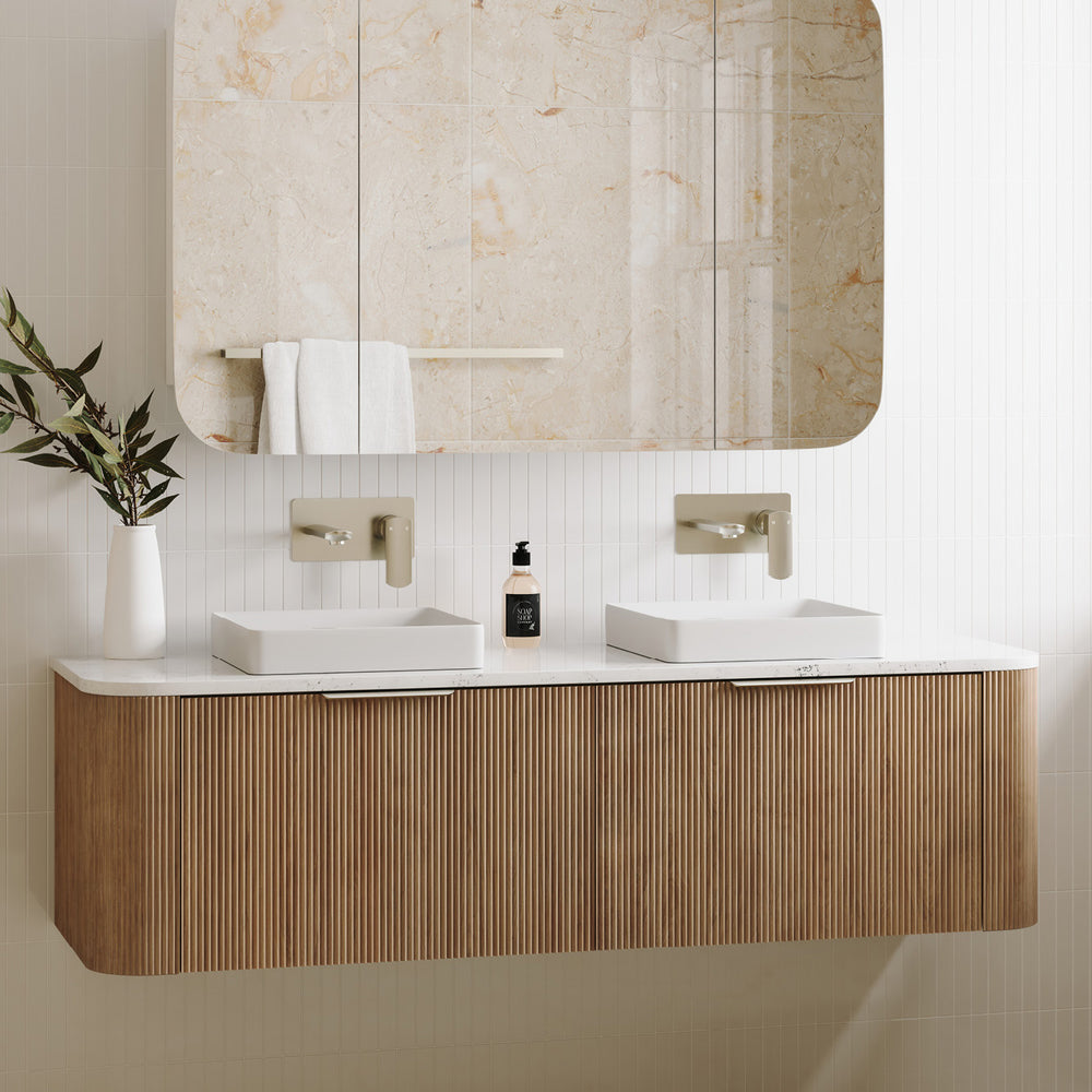 Fienza Margot Wall Hung Double Curve Cabinet 750 / 900 / 1200 / 1500 / 1800 MM
