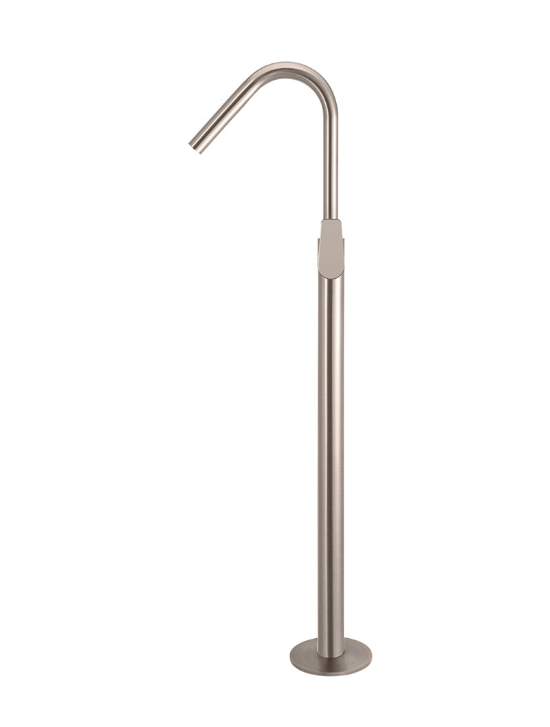Meir Round Paddle Freestanding Bath Spout and Hand Shower