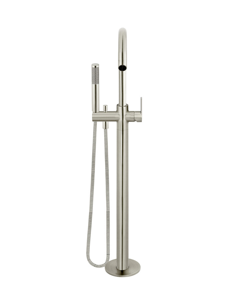 Meir Round Paddle Freestanding Bath Spout and Hand Shower