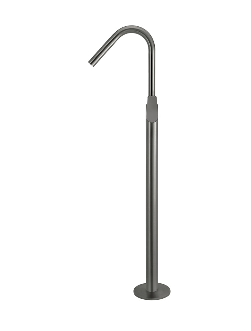 Meir Round Paddle Freestanding Bath Spout and Hand Shower