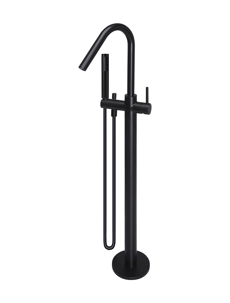 Meir Round Paddle Freestanding Bath Spout and Hand Shower