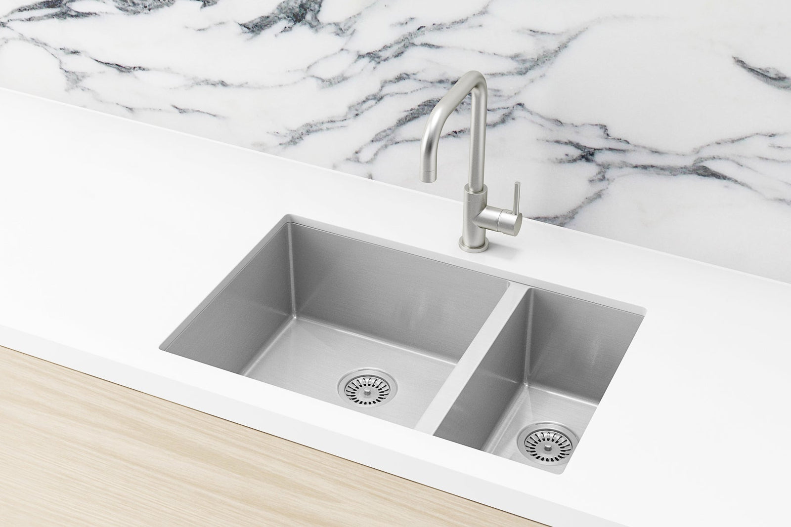 Meir Kitchen Sink One & Half Bowl 670 x 440