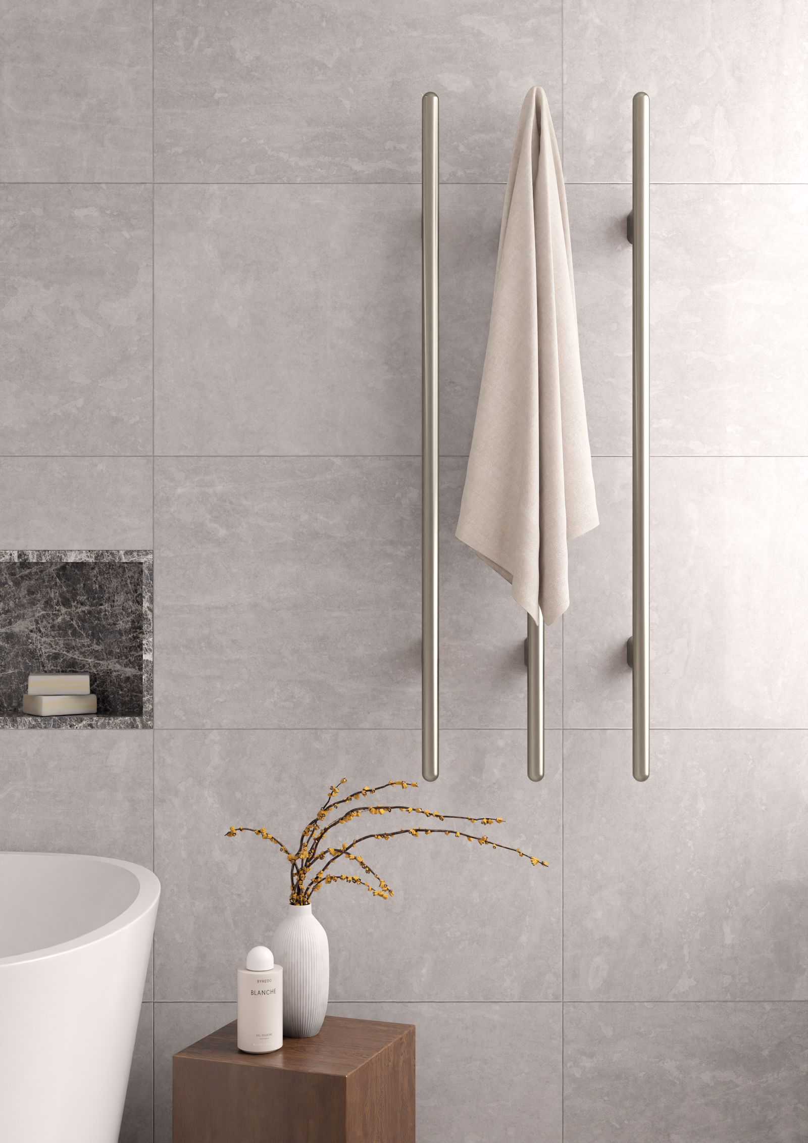 Meir Heated Vertical Towel Rail