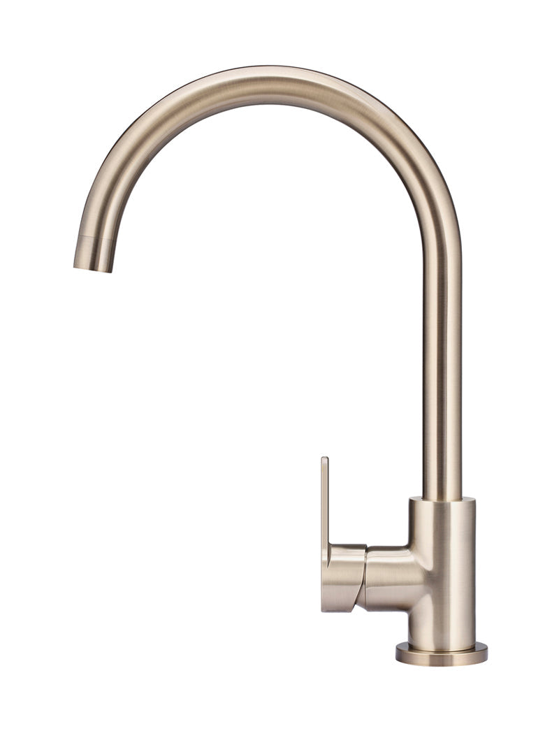 Meir Round Paddle Gooseneck Kitchen Mixer Tap