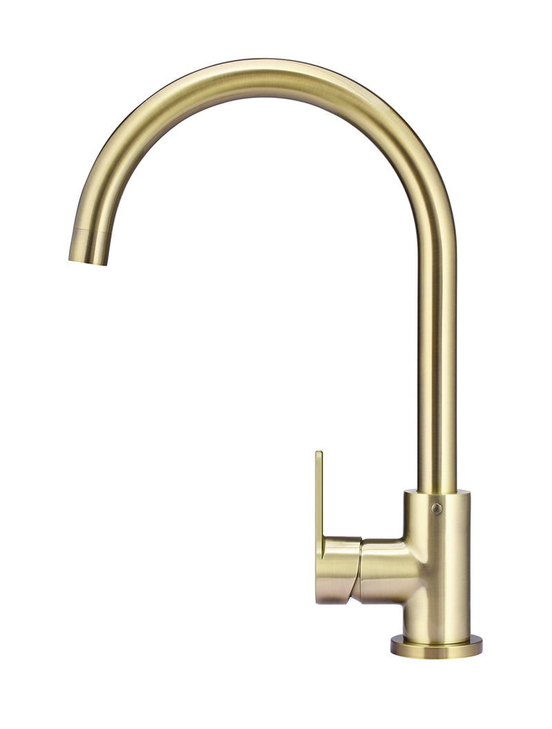 Meir Round Paddle Gooseneck Kitchen Mixer Tap