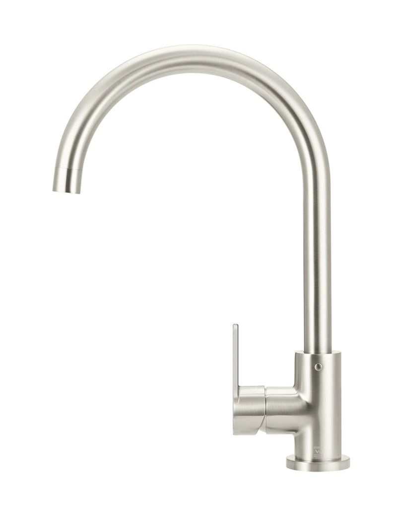 Meir Round Paddle Gooseneck Kitchen Mixer Tap