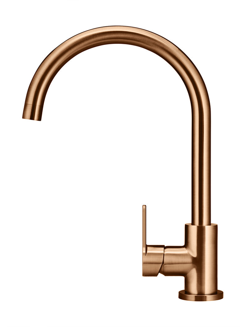 Meir Round Paddle Gooseneck Kitchen Mixer Tap