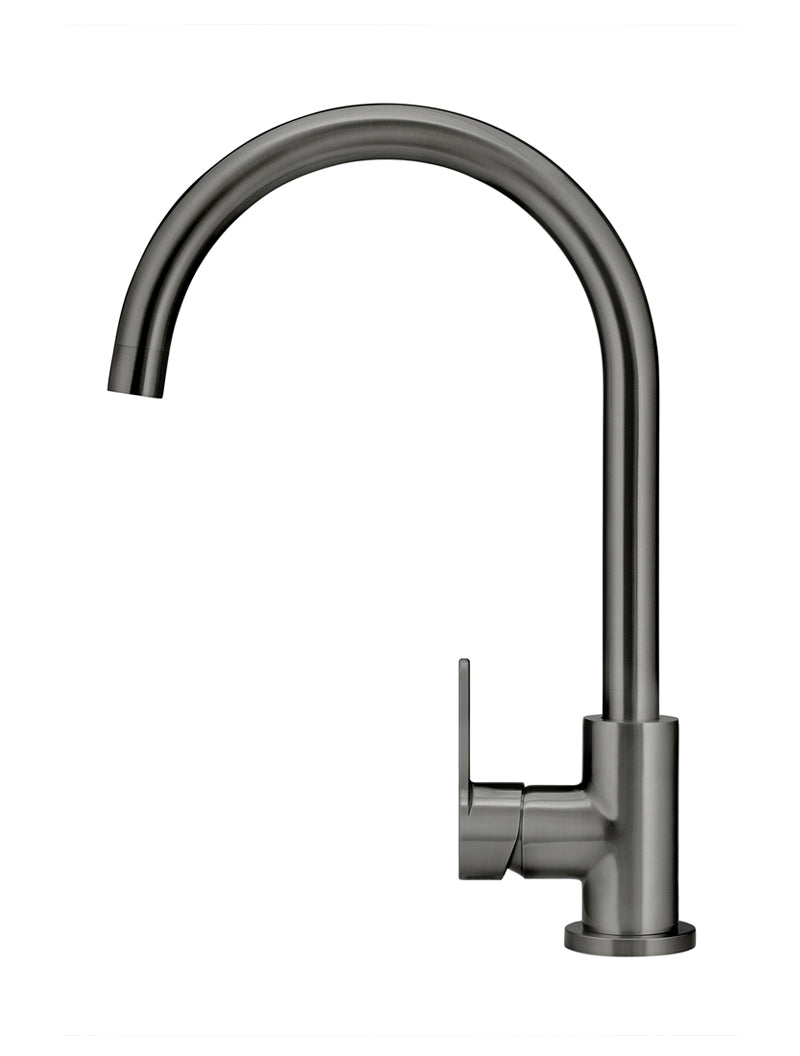 Meir Round Paddle Gooseneck Kitchen Mixer Tap