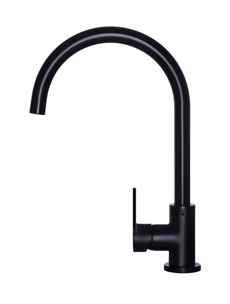 Meir Round Paddle Gooseneck Kitchen Mixer Tap