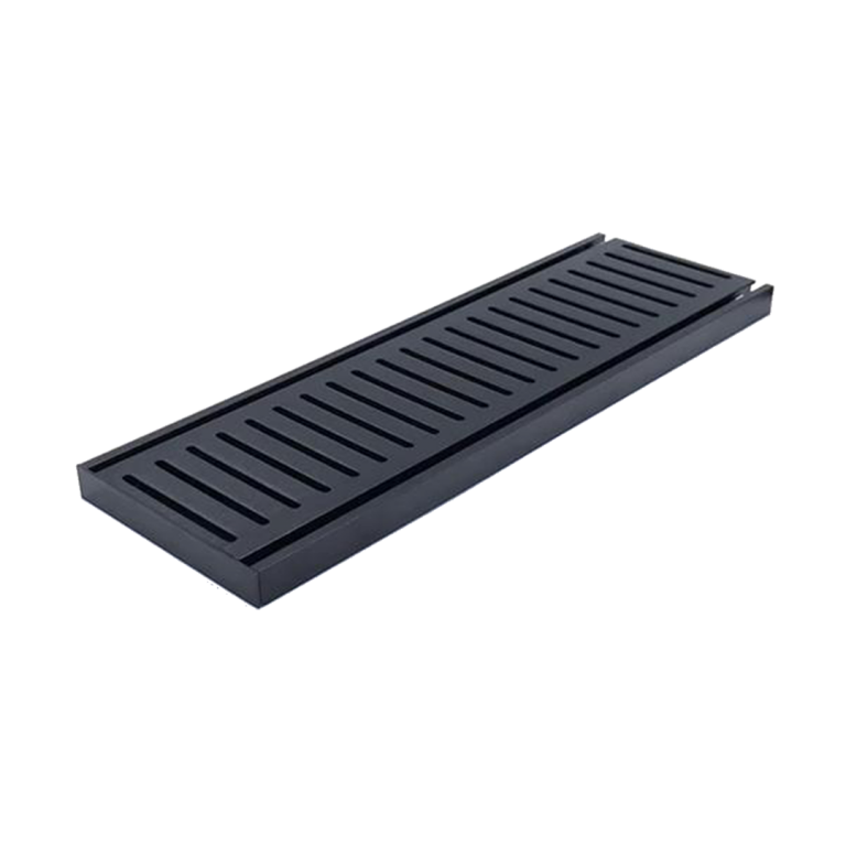 Muses Aluminium Brushed Black Ezy Flow Floor Grate 300 * 100 * 26mm