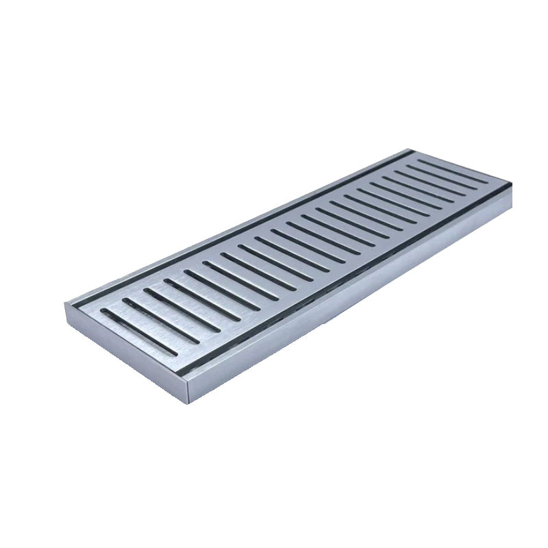 Muses Aluminium Brushed Silver Ezy Flow Floor Grate 300 X 100 X 14 mm