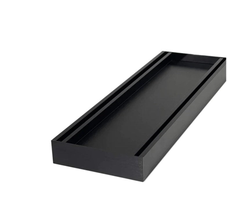 Muses Aluminium Brushed Black Ezy Flow Tile Insert Grate 300 * 100 * 26mm