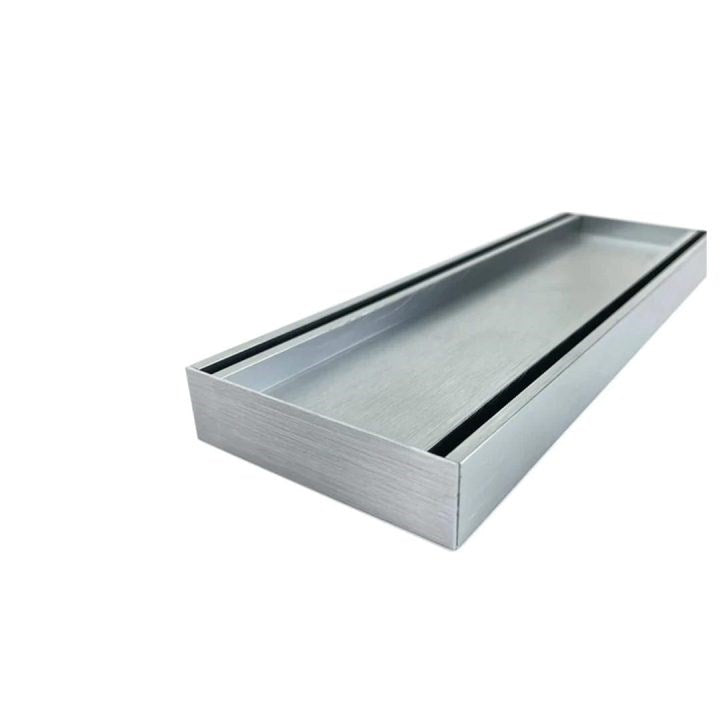Muses Aluminium Brushed Silver Ezy Flow Tile Insert Grate 300 * 100 * 26 mm