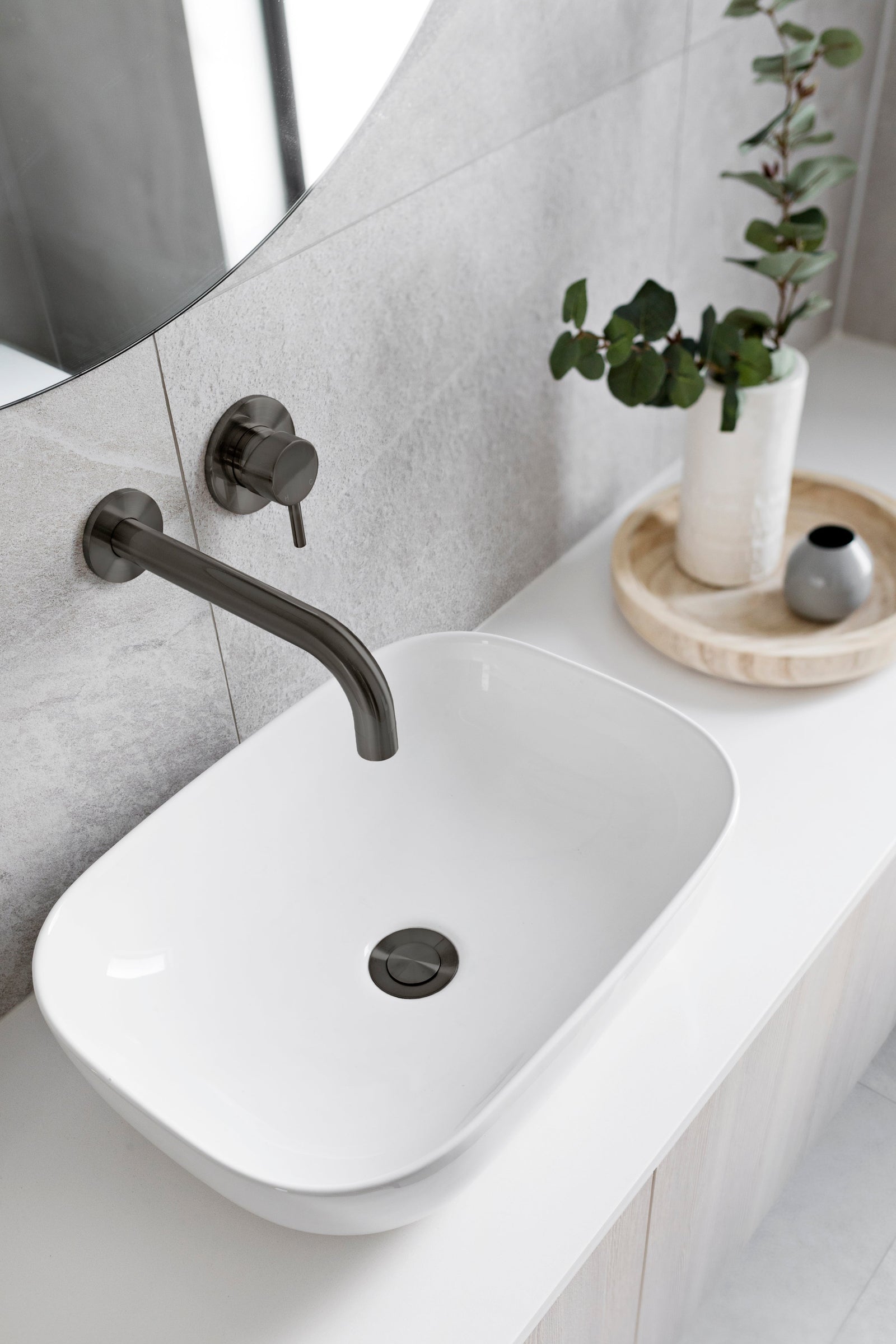 Meir Round Wall Mixer Short Pin-lever Finish Kit