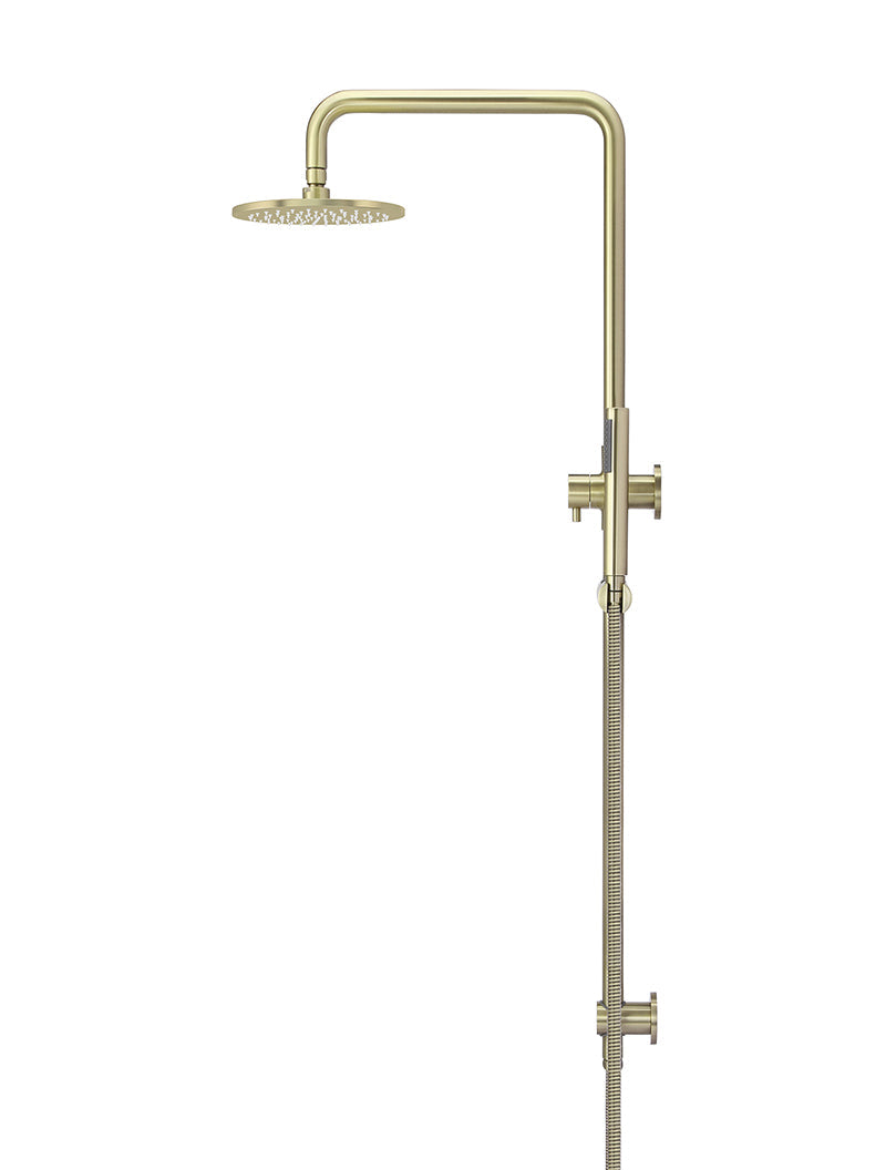 Meir Round Combination Shower Rail 200mm Rose, Single Function Hand Shower