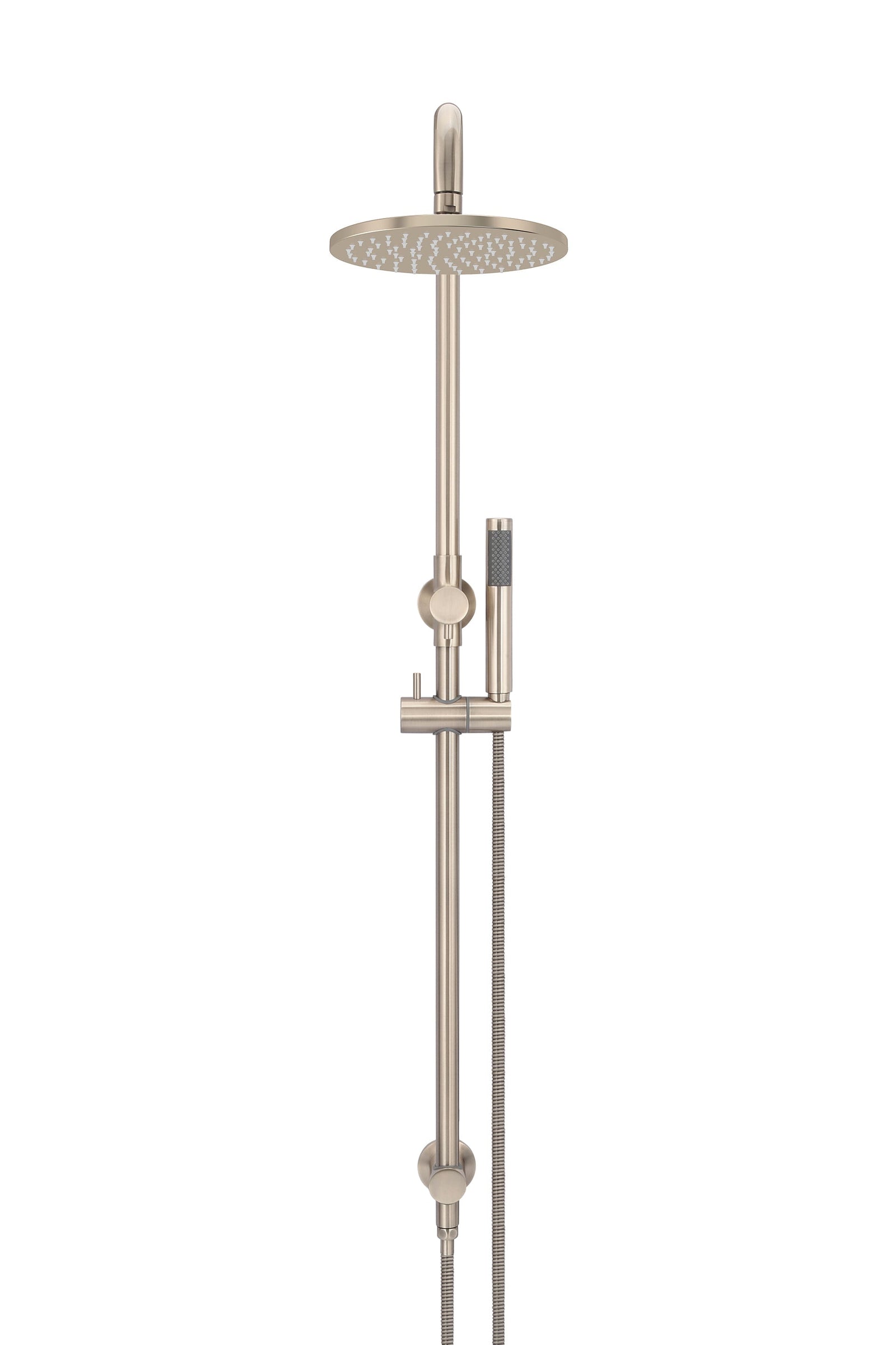 Meir Round Combination Shower Rail 200mm Rose, Single Function Hand Shower