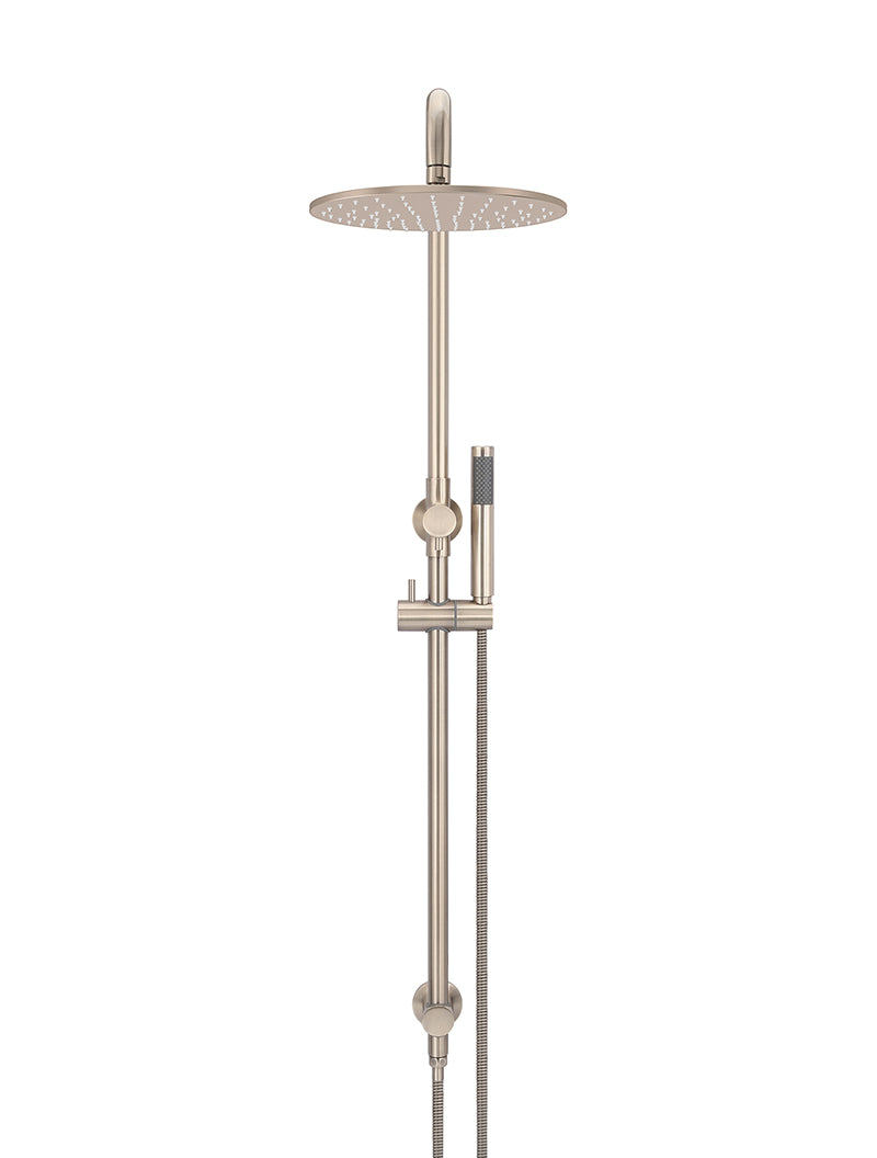 Meir Round Combination Shower Rail 300mm Rose, Single Function Hand Shower