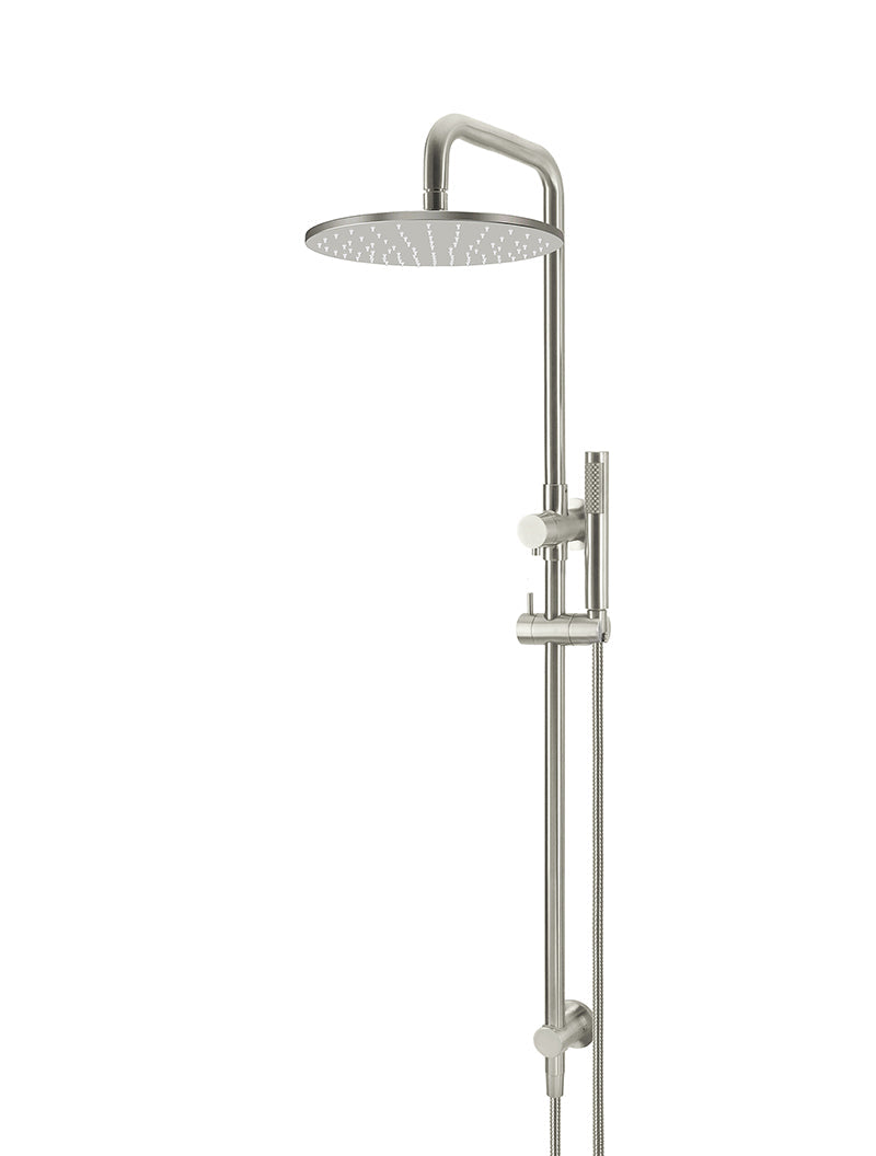 Meir Round Combination Shower Rail, 300mm Rose, Single Function Hand Shower