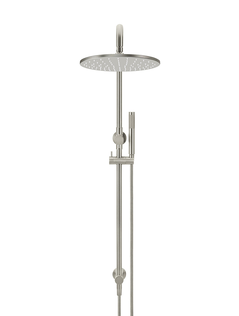 Meir Round Combination Shower Rail, 300mm Rose, Single Function Hand Shower