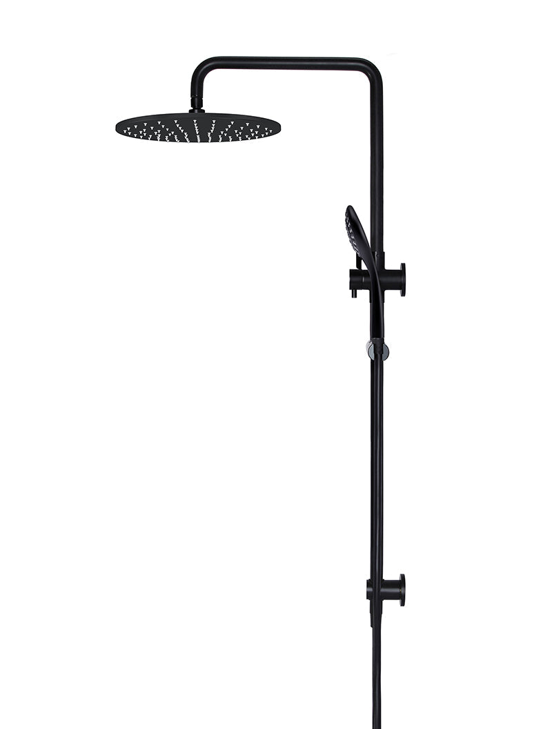 Meir Round Combination Shower Rail 300mm Rose, Three Function Hand Shower