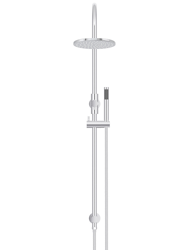 Meir 200mm Round Overhead Shower Set, Single Function Hand Shower