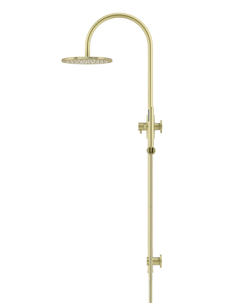 Meir 200mm Round Overhead Shower Set, Single Function Hand Shower