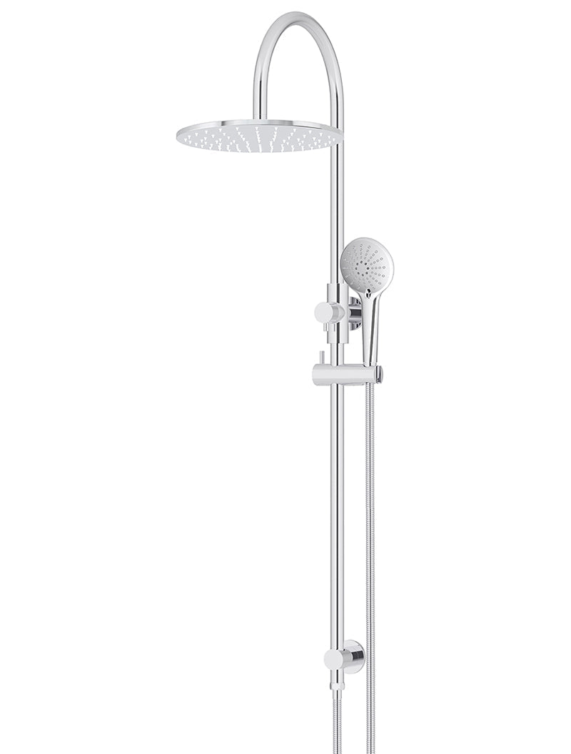 Meir 300mm Round Overhead Shower Rail, Three Function Hand Shower