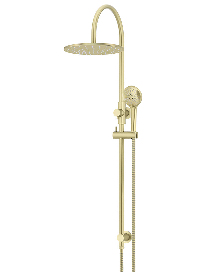 Meir 300mm Round Overhead Shower Rail, Three Function Hand Shower