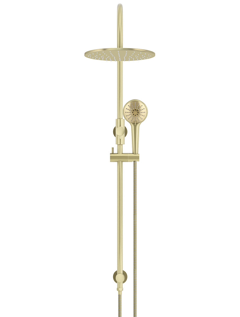 Meir 300mm Round Overhead Shower Rail, Three Function Hand Shower