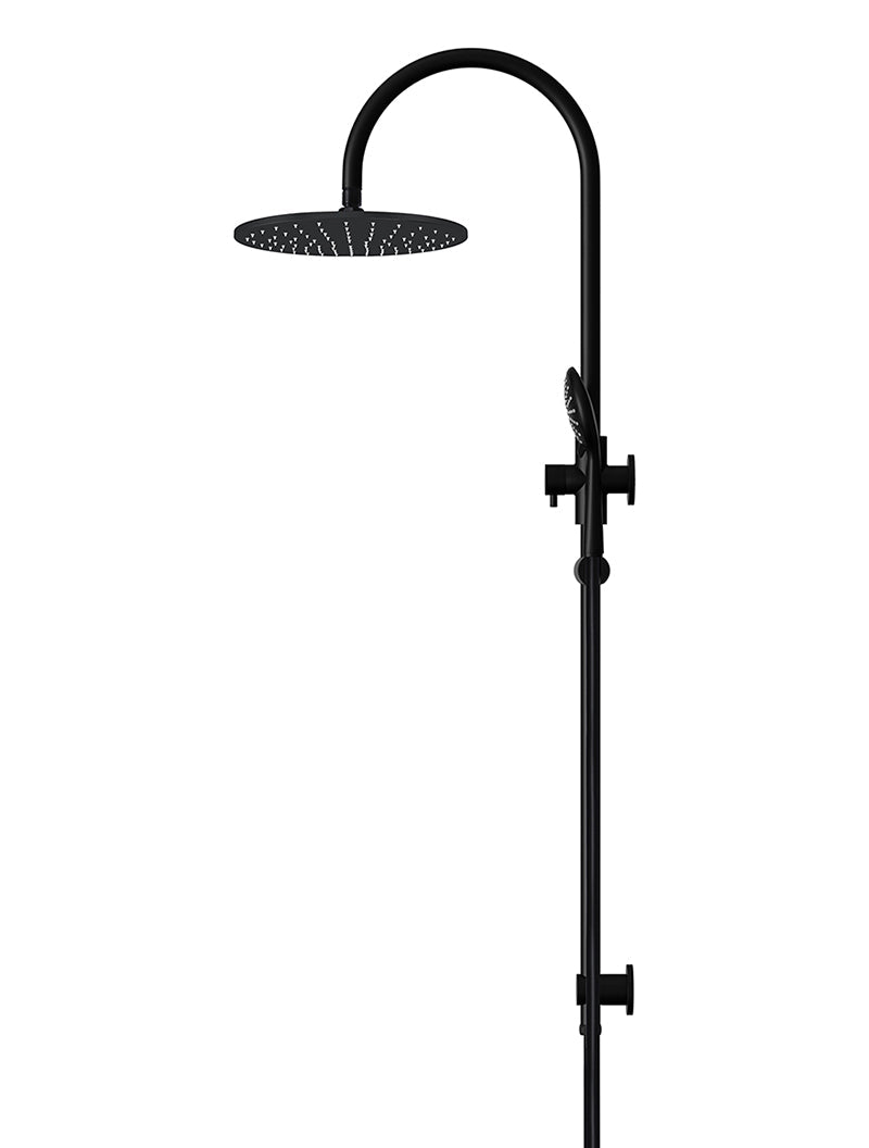 Meir 300mm Round Overhead Shower Rail, Three Function Hand Shower
