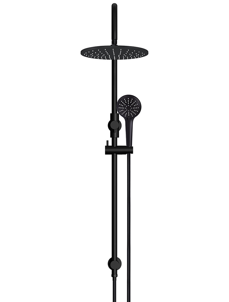 Meir 300mm Round Overhead Shower Rail, Three Function Hand Shower