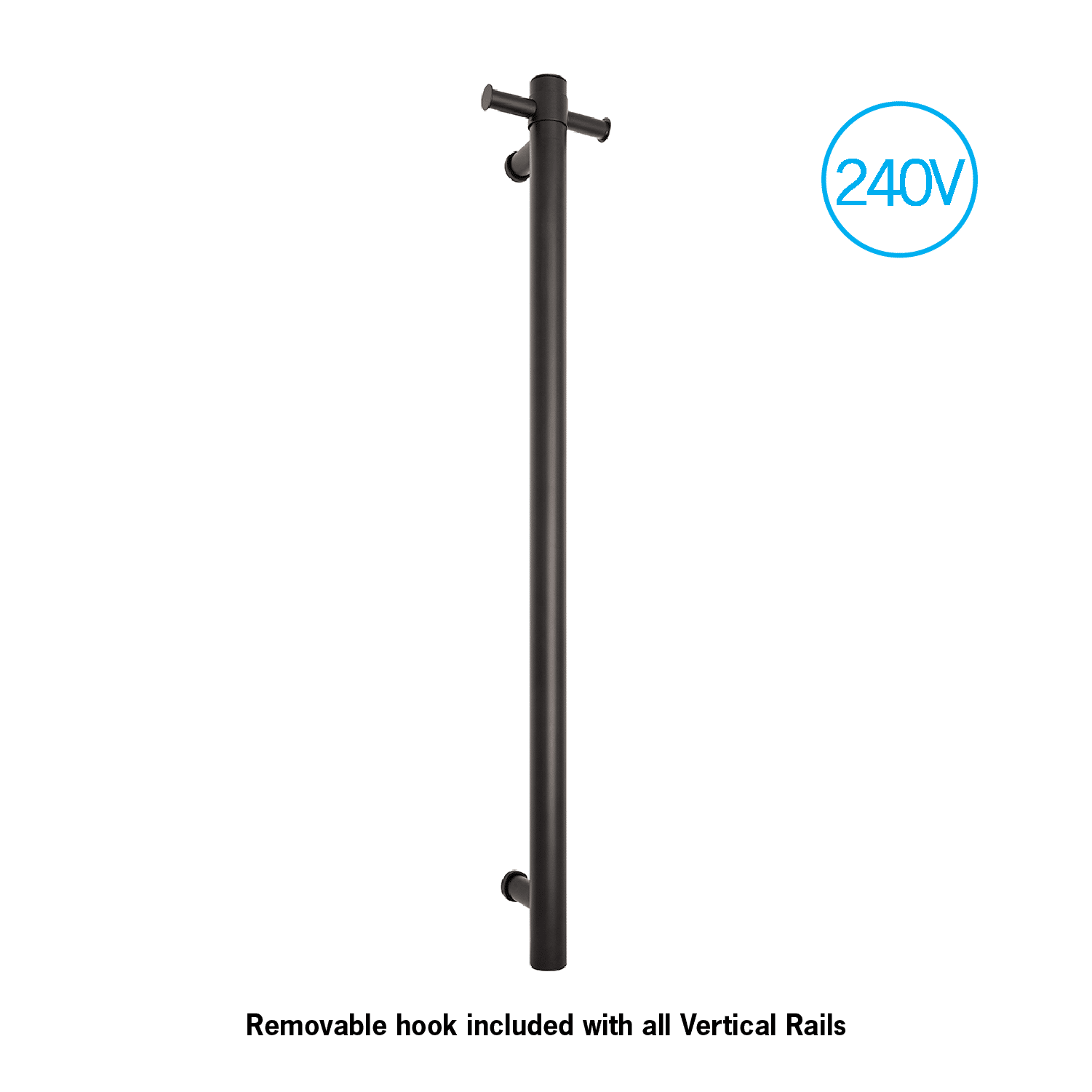 Thermorail Straight/Round 240Volt Vertical Bar With Optional Hook