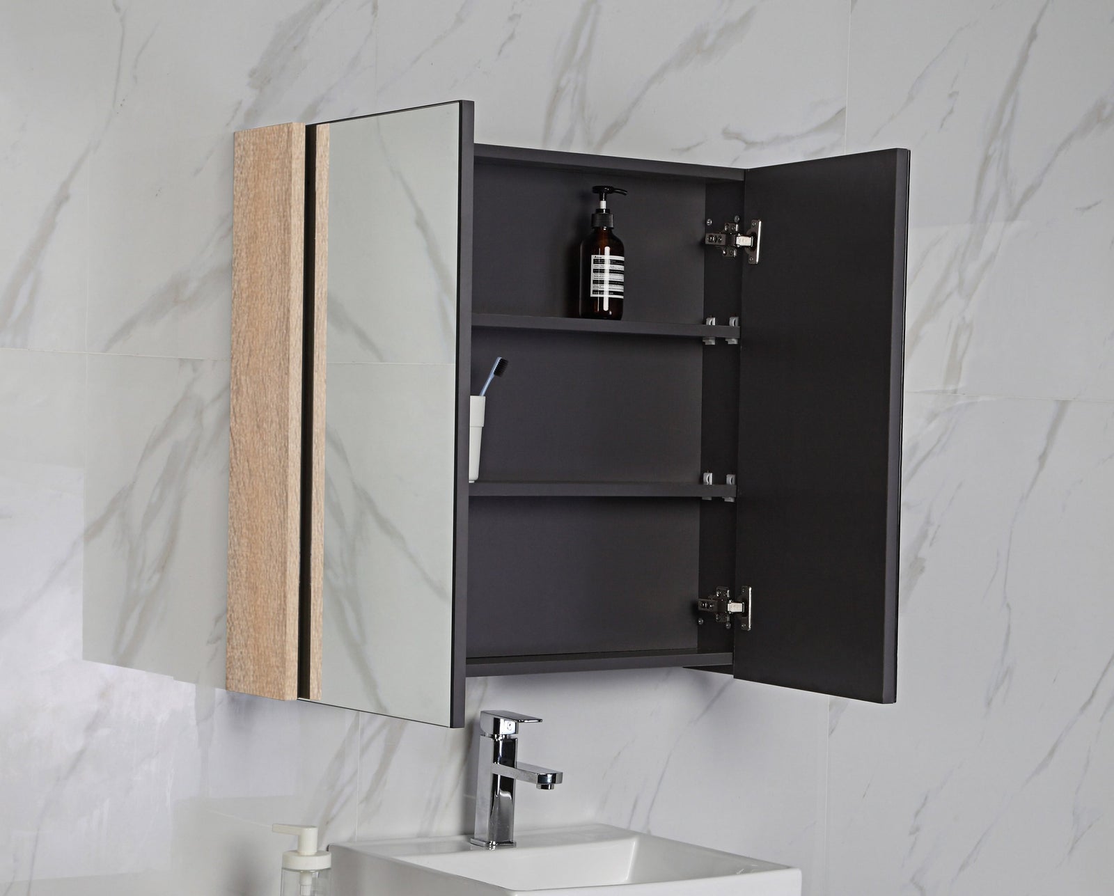 Aulic Bella Shaving Cabinet with Mia side panels